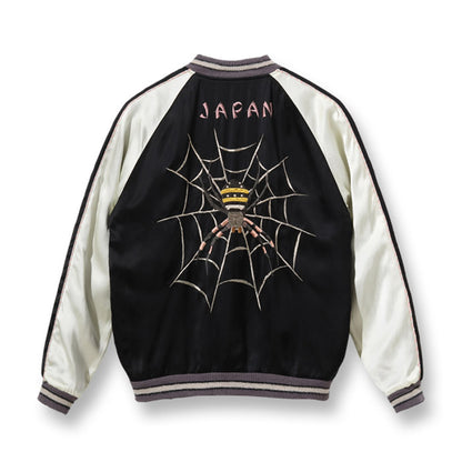 テーラー東洋 Lot No. TT15289-119 / Early 1950s - Mid 1950s Style Acetate Souvenir Jacket “KOSHO & CO.” Special Edition “SPIDER” × “ROARING TIGER (HAND PRINT)”