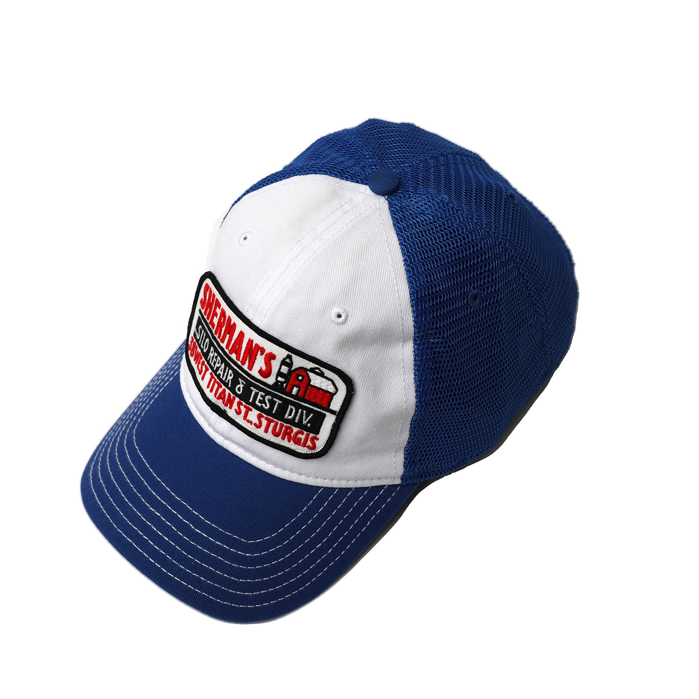 Badlands Mesh Cap " Sherman's Silo Repair":Ryl/Wht/Ryl