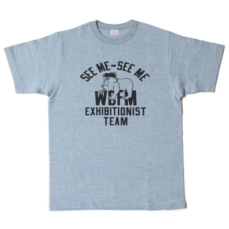 ウエアハウス WHTS-24SU028 Lot 4096 88/12杢クルーネックT SEE ME ネイビー メンズ 半袖 プリント Tシャツ