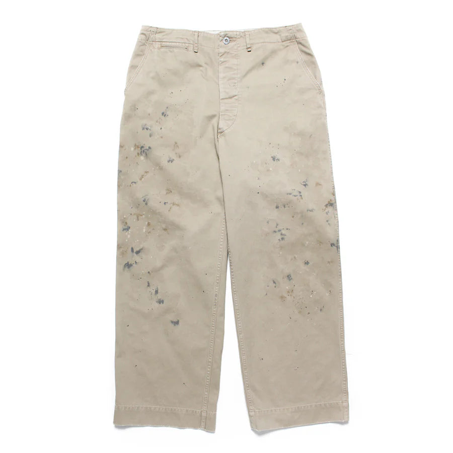 バウワウ BW241-M4CTM M41 CHINO TROUSERS (Metal button) KHAKI AGEING メンズ チノパン メタルボタン