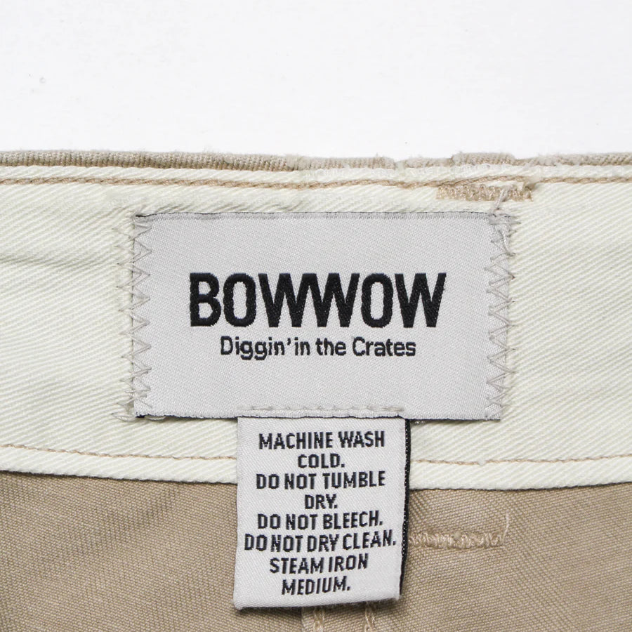 バウワウ BW241-M4CTM M41 CHINO TROUSERS (Metal button) KHAKI AGEING メンズ チノパン メタルボタン