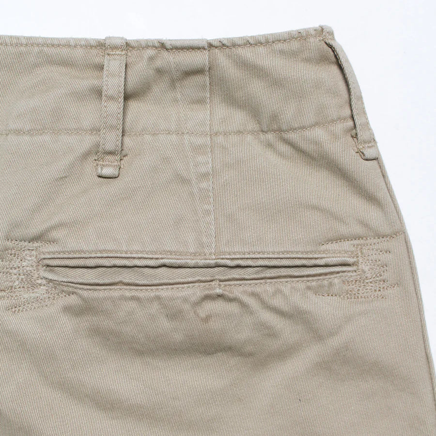 バウワウ BW241-M4CTM M41 CHINO TROUSERS (Metal button) KHAKI AGEING メンズ チノパン メタルボタン