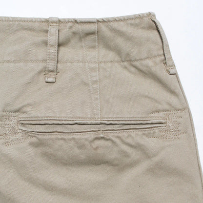 バウワウ BW241-M4CTM M41 CHINO TROUSERS (Metal button) KHAKI AGEING メンズ チノパン メタルボタン