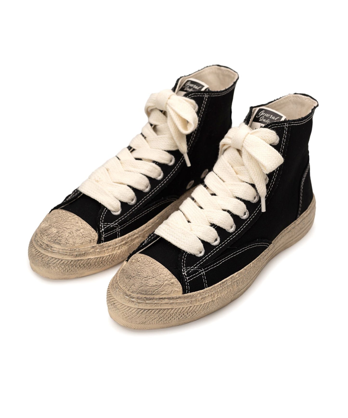 General Scale(ジェネラルスケール) "ROY" PAST Sole Canvas Smudged Throughout High-top Sneaker S13FW707