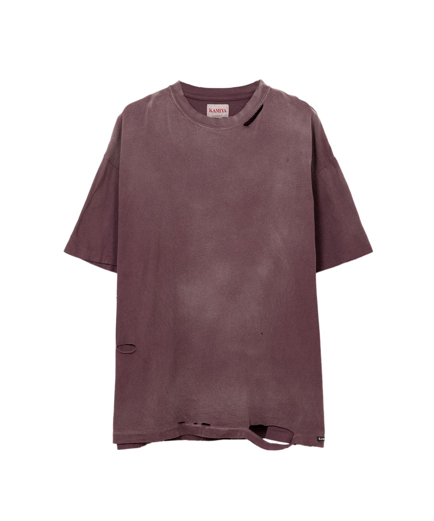 KAMIYA(カミヤ) “KMY-SNAKE” Distressed T-shirt G14TS080