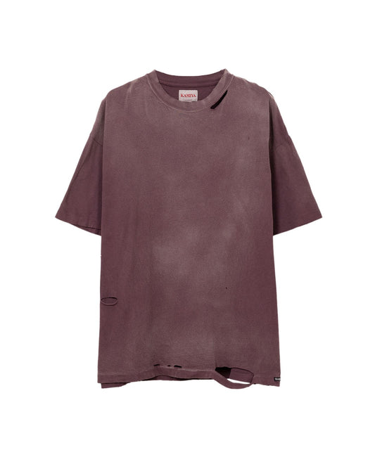 KAMIYA(カミヤ) “KMY-SNAKE” Distressed T-shirt G14TS080