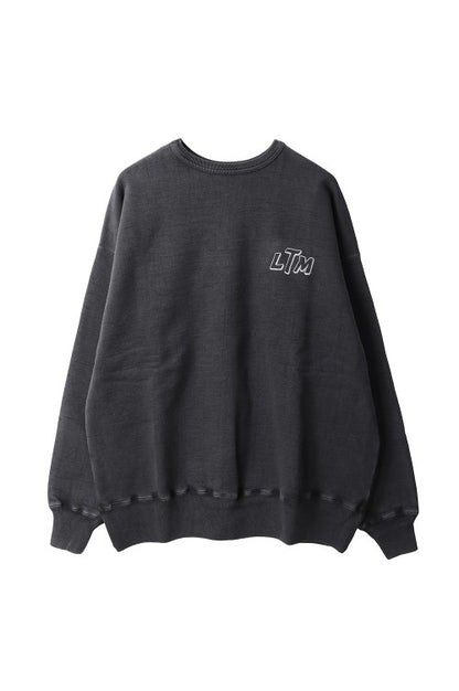 LASTMAN(ラストマン)252LM-CT13 EMBROIDERED CREW NECK -LTM- / BLACK (252LM-CT13)