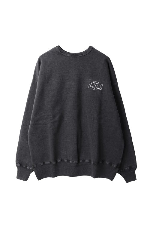 LASTMAN(ラストマン)252LM-CT13 EMBROIDERED CREW NECK -LTM- / BLACK (252LM-CT13)