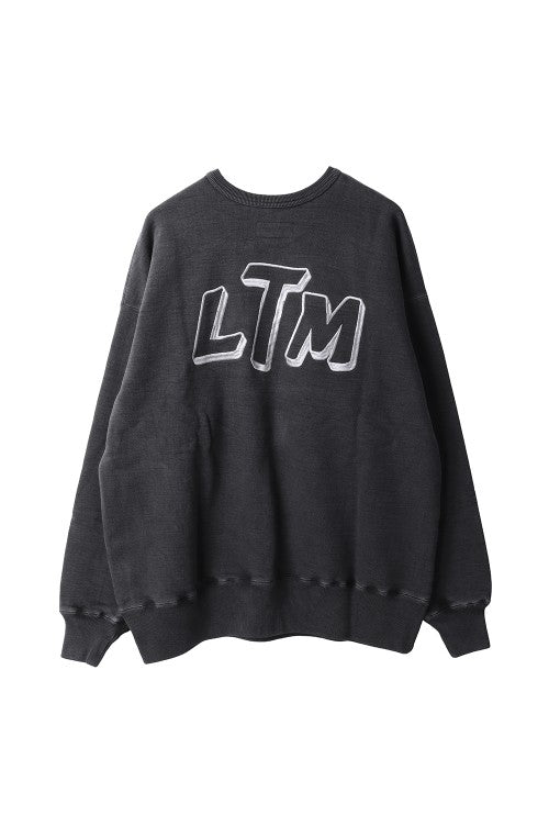 LASTMAN(ラストマン)252LM-CT13 EMBROIDERED CREW NECK -LTM- / BLACK (252LM-CT13)