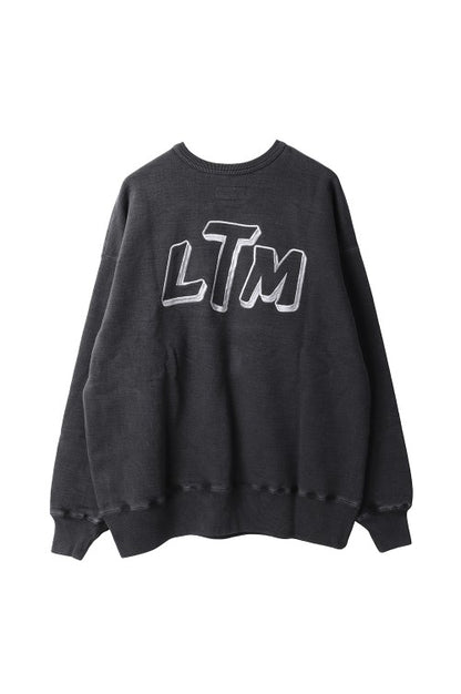 LASTMAN(ラストマン)252LM-CT13 EMBROIDERED CREW NECK -LTM- / BLACK (252LM-CT13)