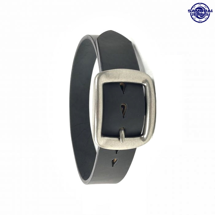 サムライジーンズ W001 極厚カーブベルト ブラック