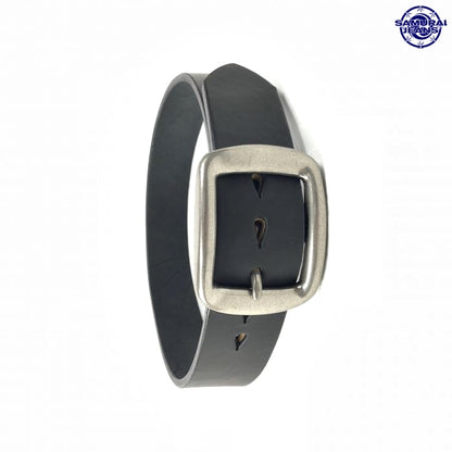 サムライジーンズ W001 極厚カーブベルト ブラック