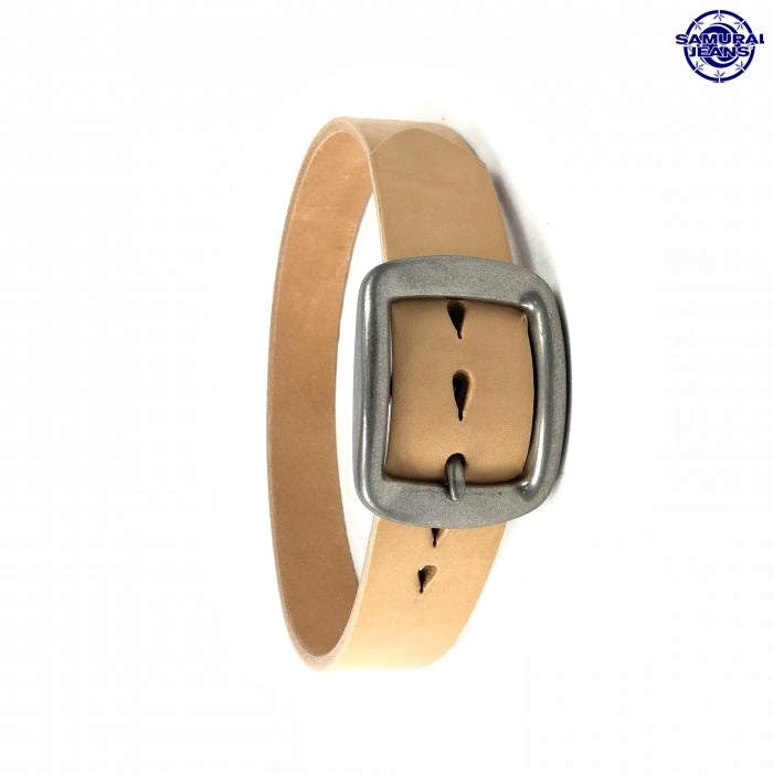 サムライジーンズ W001 極厚カーブベルト ナチュラル