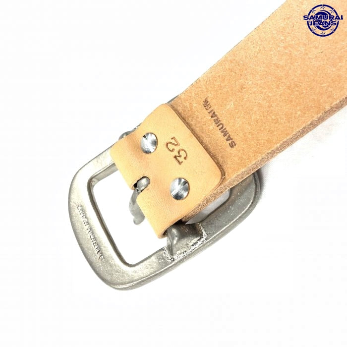 サムライジーンズ W001 極厚カーブベルト ナチュラル