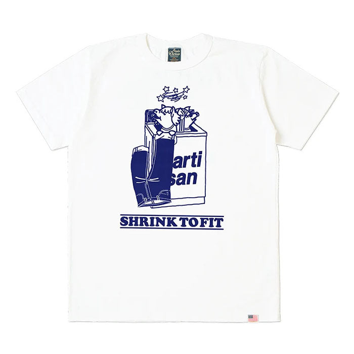 STUDIO_D'ARTISAN USAコットンプリントTシャツ【8167B】:ホワイト/イエロー/オレンジ