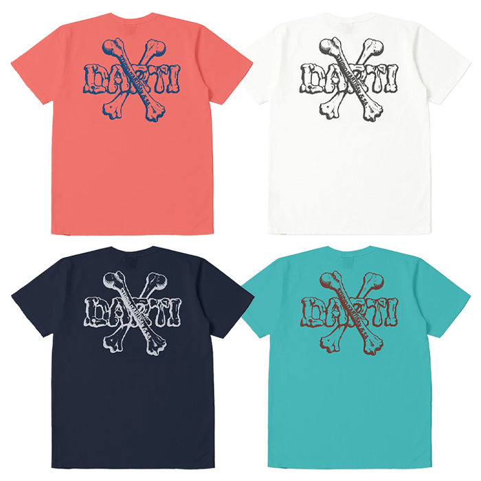 STUDIO_D'ARTISAN USAコットンプリントTシャツ【8168A】:ホワイト/ネイビー/エメラルド/オレンジ