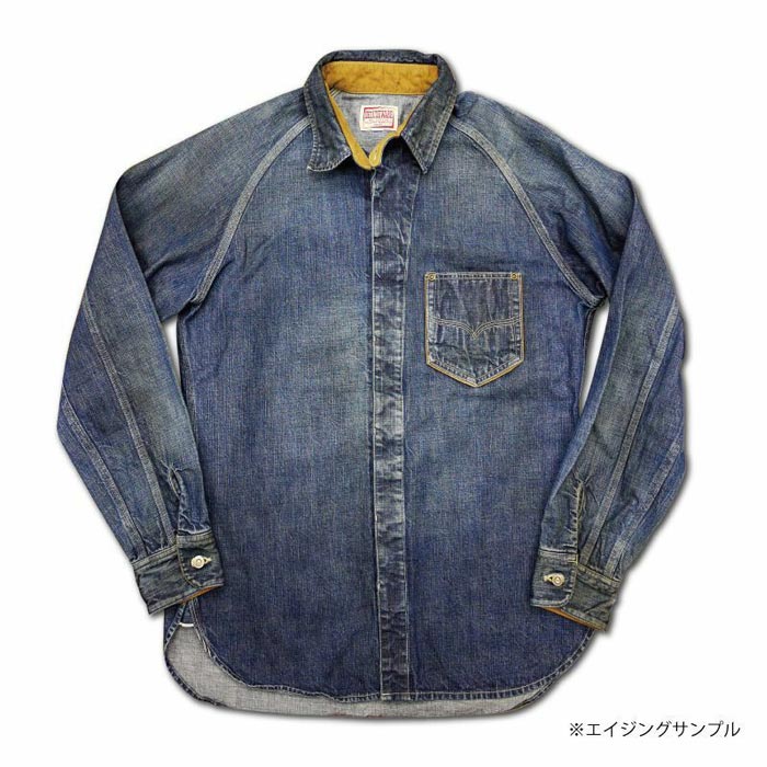 デラックスウエア 7640 40s DENIM SHIRT デニムシャツ メンズ 10.5oz 長袖 ワンウォッシュ