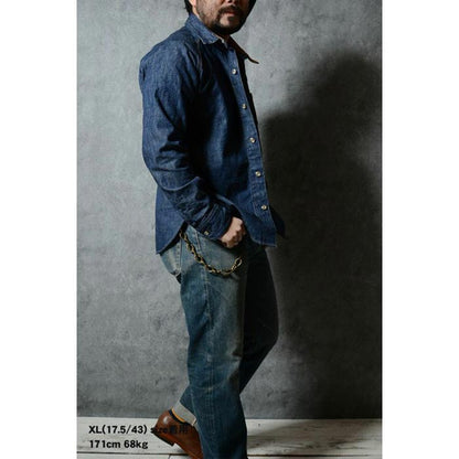 デラックスウエア 7640 40s DENIM SHIRT デニムシャツ メンズ 10.5oz 長袖 ワンウォッシュ