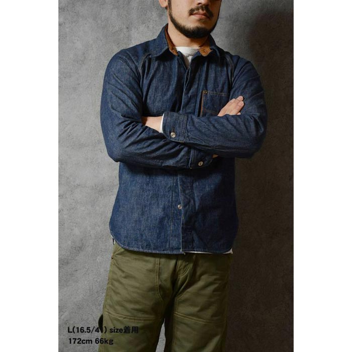 デラックスウエア 7640 40s DENIM SHIRT デニムシャツ メンズ 10.5oz 長袖 ワンウォッシュ