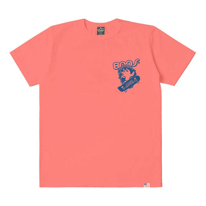 STUDIO_D'ARTISAN USAコットンプリントTシャツ【8168A】:ホワイト/ネイビー/エメラルド/オレンジ