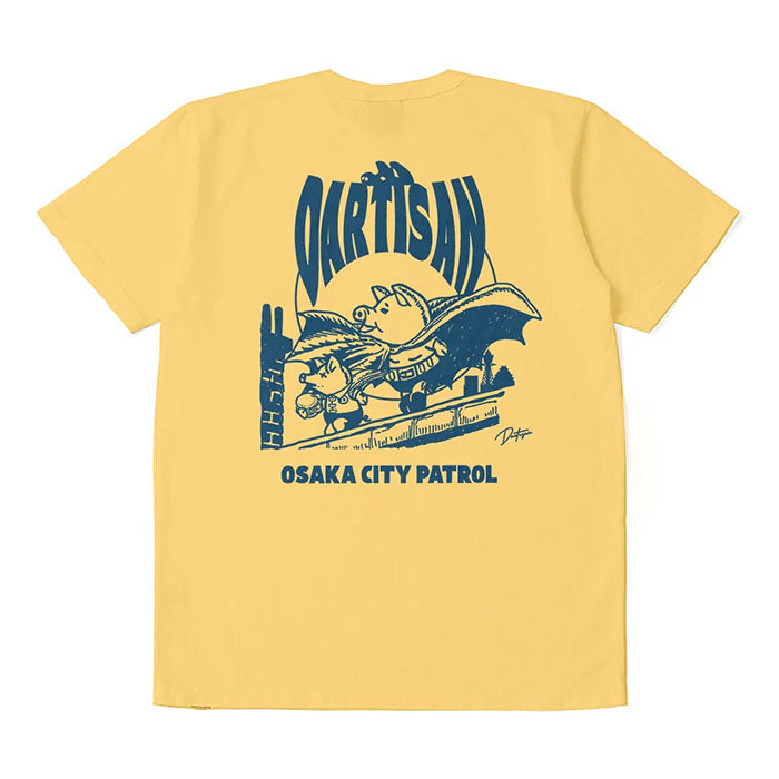 STUDIO_D'ARTISAN USAコットンプリントTシャツ【8180B】:ホワイト/ピンク/イエロー/ネイビー