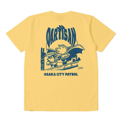 STUDIO_D'ARTISAN USAコットンプリントTシャツ【8180B】:ホワイト/ピンク/イエロー/ネイビー