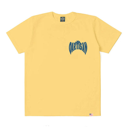 STUDIO_D'ARTISAN USAコットンプリントTシャツ【8180B】:ホワイト/ピンク/イエロー/ネイビー