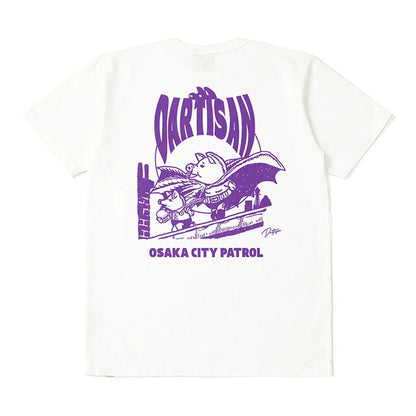 STUDIO_D'ARTISAN USAコットンプリントTシャツ【8180B】:ホワイト/ピンク/イエロー/ネイビー