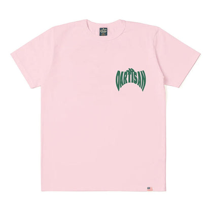 STUDIO_D'ARTISAN USAコットンプリントTシャツ【8180B】:ホワイト/ピンク/イエロー/ネイビー