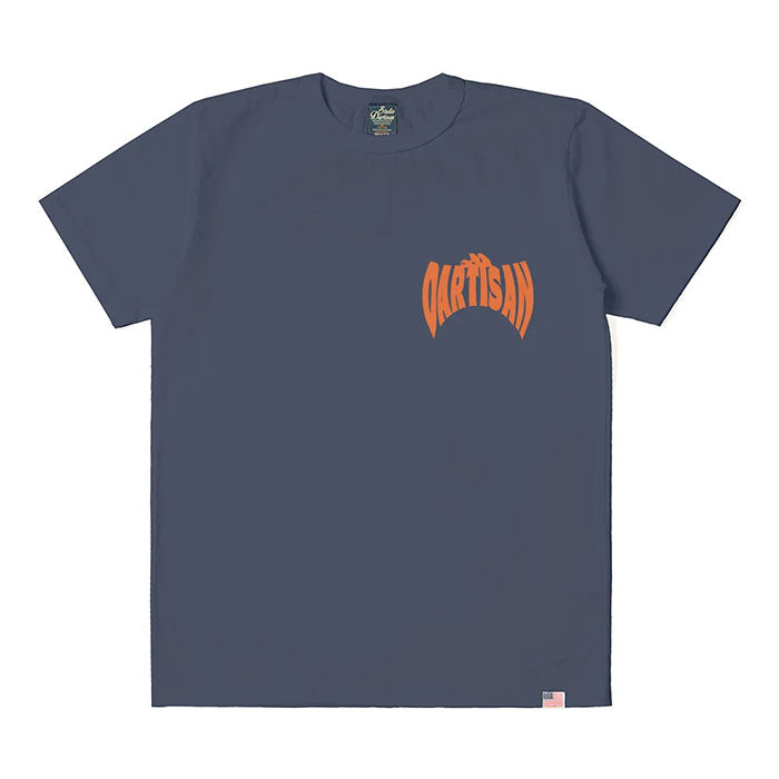 STUDIO_D'ARTISAN USAコットンプリントTシャツ【8180B】:ホワイト/ピンク/イエロー/ネイビー