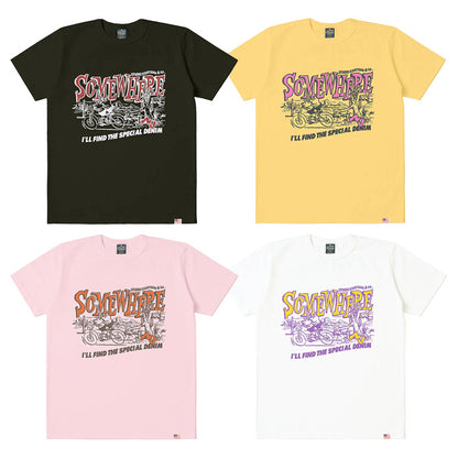 STUDIO_D'ARTISAN USAコットンピグメントダイTシャツ【8181B】:ホワイト/ピンク/イエロー/ブラック