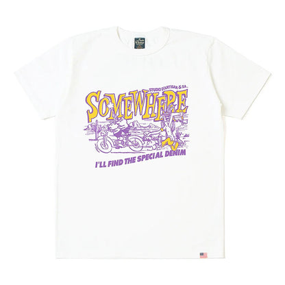 STUDIO_D'ARTISAN USAコットンピグメントダイTシャツ【8181B】:ホワイト/ピンク/イエロー/ブラック