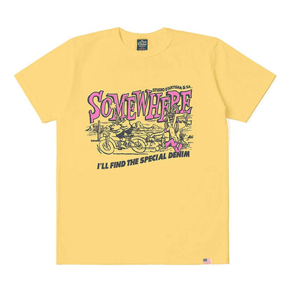 STUDIO_D'ARTISAN USAコットンピグメントダイTシャツ【8181B】:ホワイト/ピンク/イエロー/ブラック
