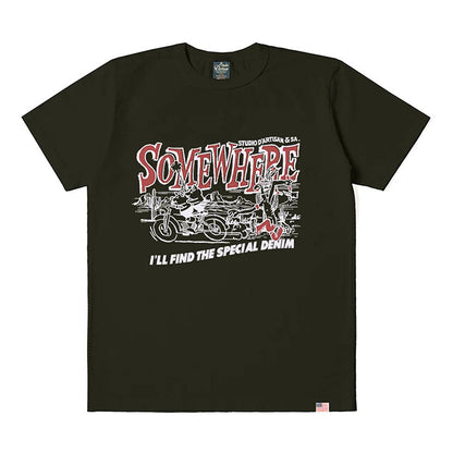 STUDIO_D'ARTISAN USAコットンピグメントダイTシャツ【8181B】:ホワイト/ピンク/イエロー/ブラック