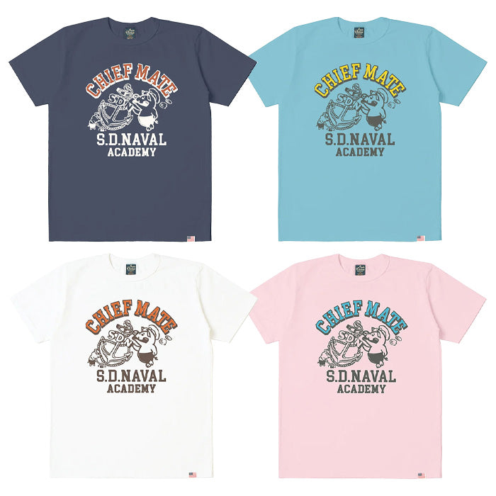 STUDIO_D'ARTISAN USAコットンプリントTシャツ【8182A】:ホワイト/ピンク/ブルー/ネイビー