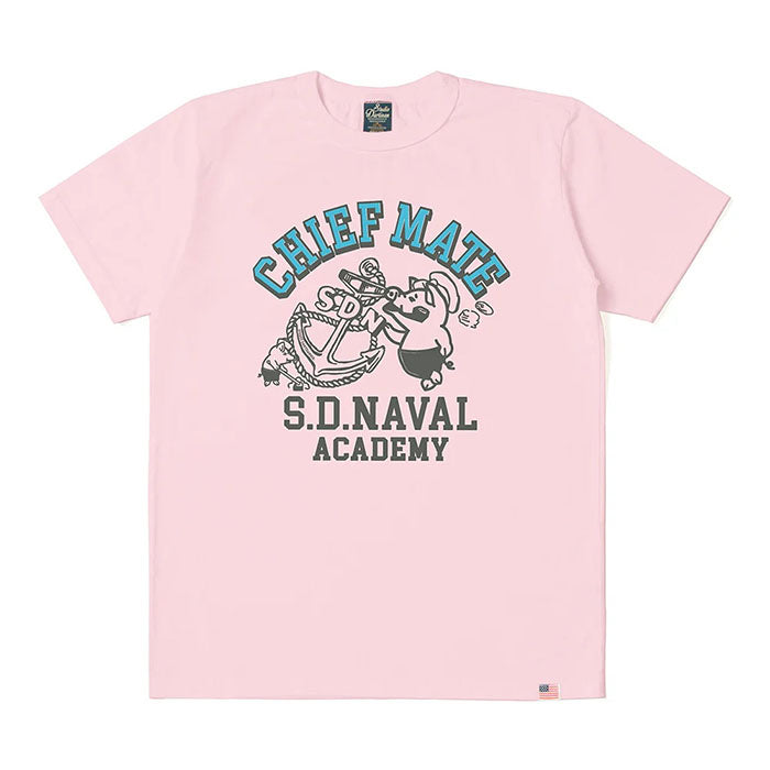 STUDIO_D'ARTISAN USAコットンプリントTシャツ【8182A】:ホワイト/ピンク/ブルー/ネイビー