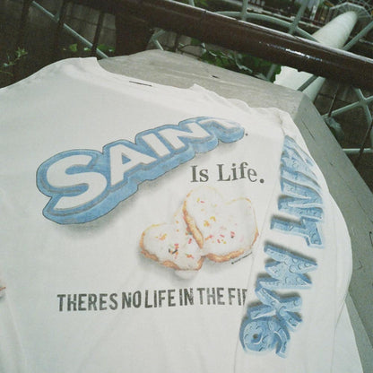 セントマイケル SM-YS1-0000-C39 SA_LS TEE / HEART CKIE / WHT メンズ ハートクッキー ホワイト ロンT