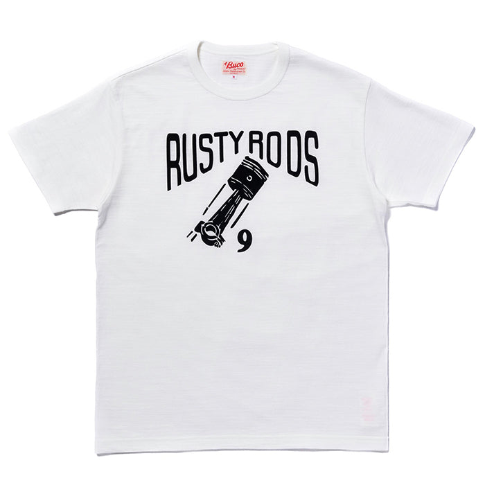ATHLETIC T-SHIRT / RUSTY RODS:WHITE – UNIQUE＆SON’S