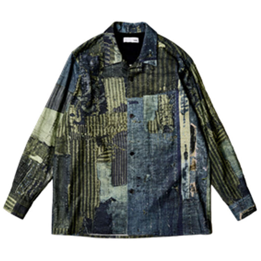 Printed Open Collar Shirts:boro 25-2201