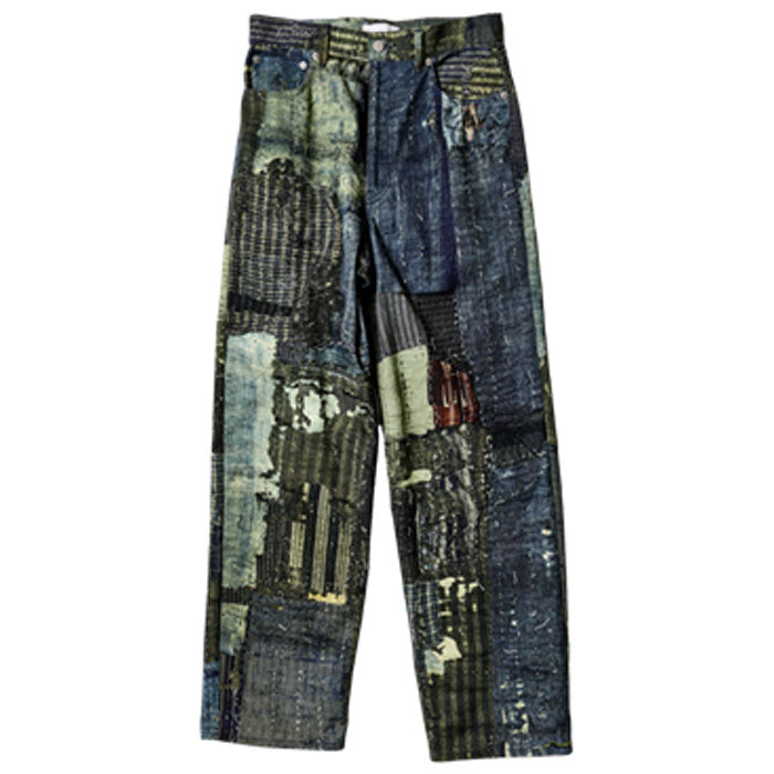 Printed 5 Pockets Pants:boro  25-2301