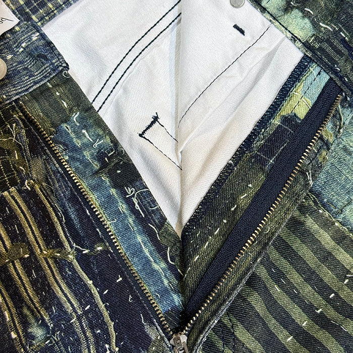 Printed 5 Pockets Pants:boro  25-2301