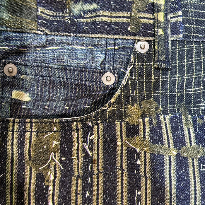 Printed 5 Pockets Pants:boro  25-2301