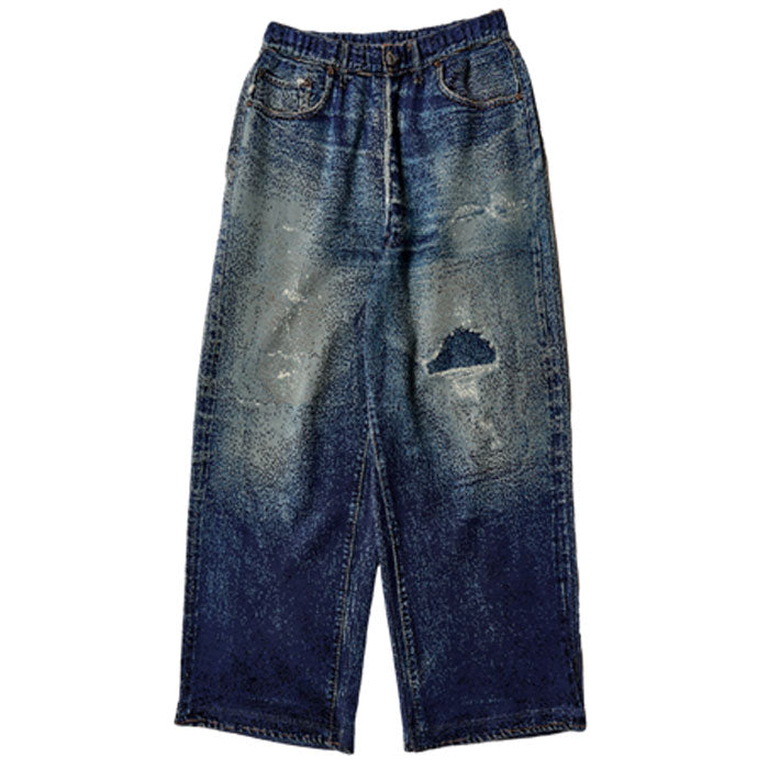 Knit Denim Pants:Navy 25-2303