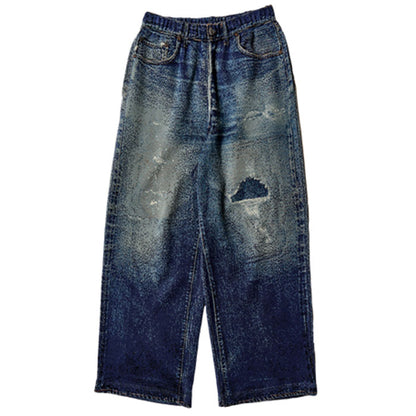 Knit Denim Pants:Navy 25-2303