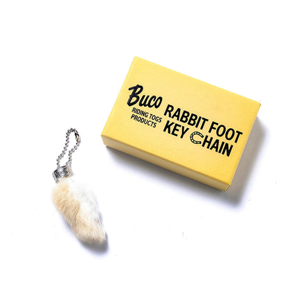 BUCO RABBIT FOOT KEY CHAIN:WHITE