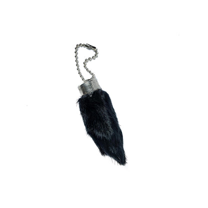 BUCO RABBIT FOOT KEY CHAIN:BLACK