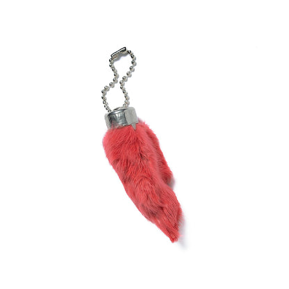 BUCO RABBIT FOOT KEY CHAIN:RED