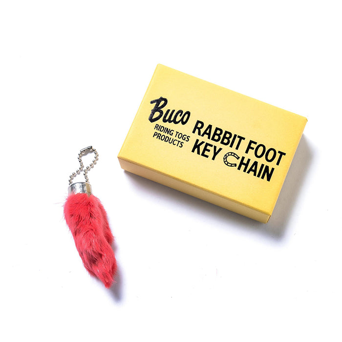 BUCO RABBIT FOOT KEY CHAIN:RED