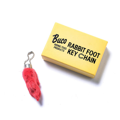 BUCO RABBIT FOOT KEY CHAIN:RED