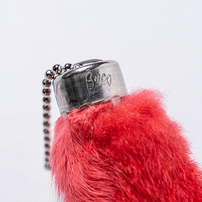 BUCO RABBIT FOOT KEY CHAIN:RED